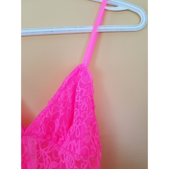 Forever 21 Lace Pink Chemise Lingerie - Picture 2 of 15